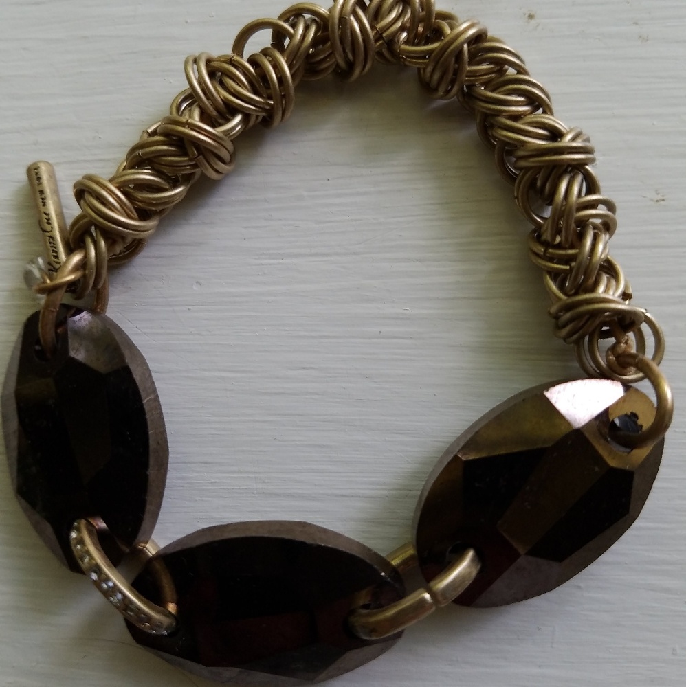 Kenneth Cole bronze with bronze Crystal bracelet